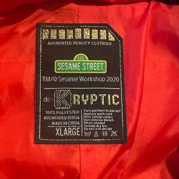 de Kryptic x Sesame Street Puffer Jacket XL NWOT - Sesame Workshop 2020 Big Bird - Picture 3 of 15